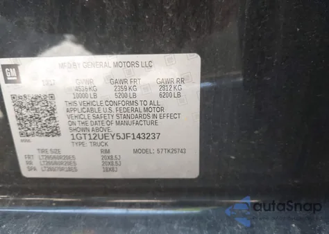 2018 GMC Sierra 2500Hd Denali from USA, damaged, VIN 1GT12UEY5JF143237